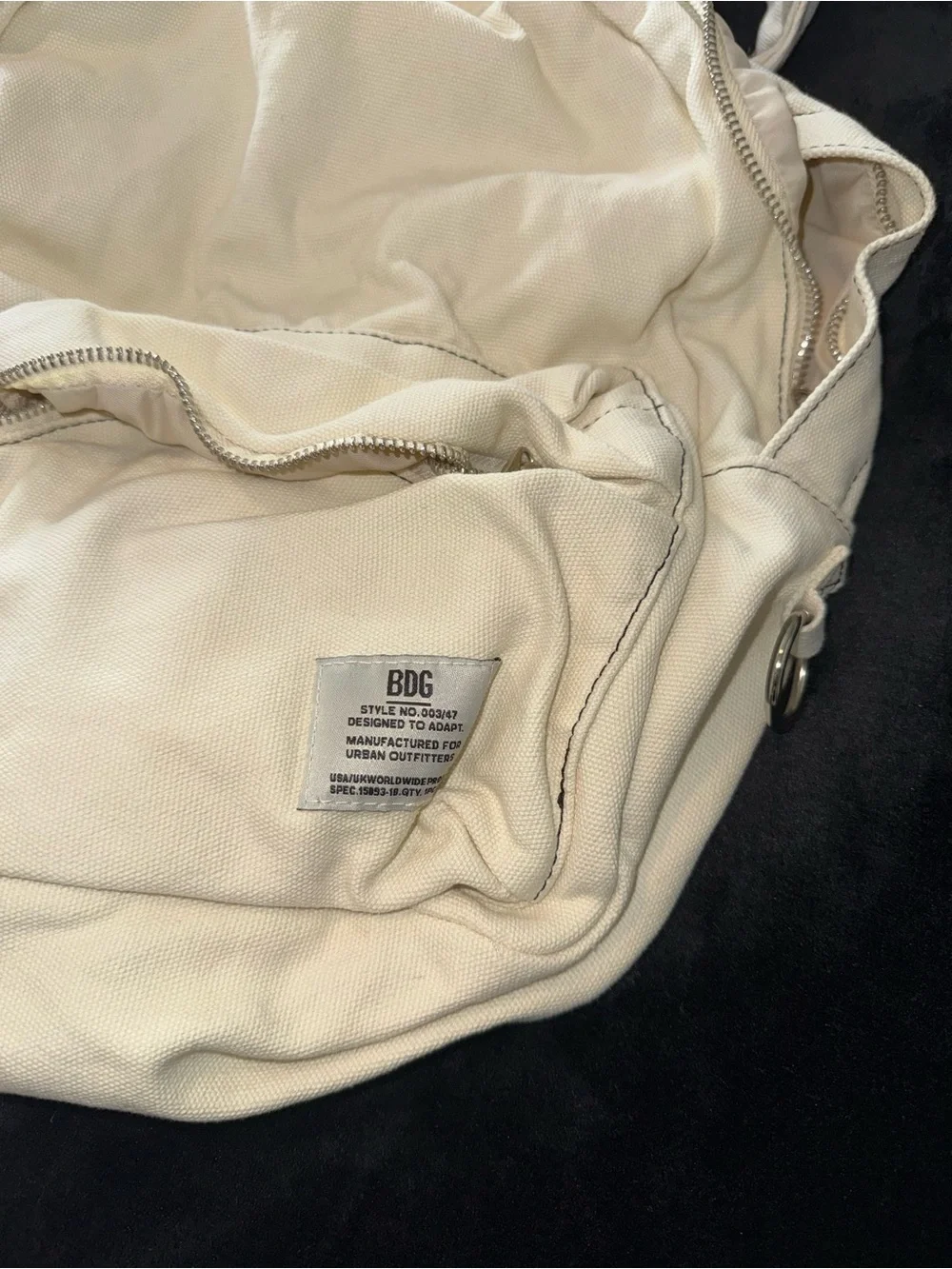 Cream Canvas BDG Backpack